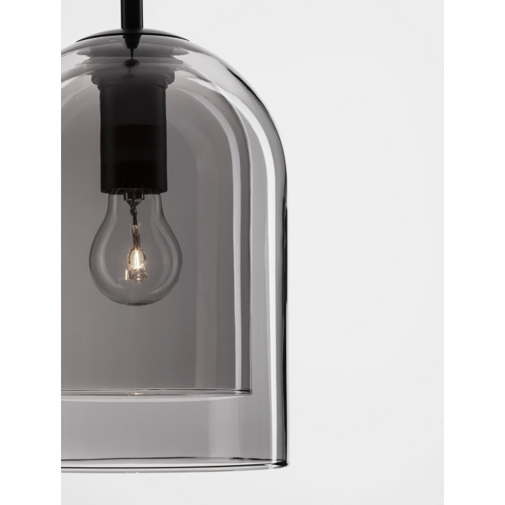 LUCES BONAO LE42639/42 lampa wisząca E27 klosz dymiony lub szampan