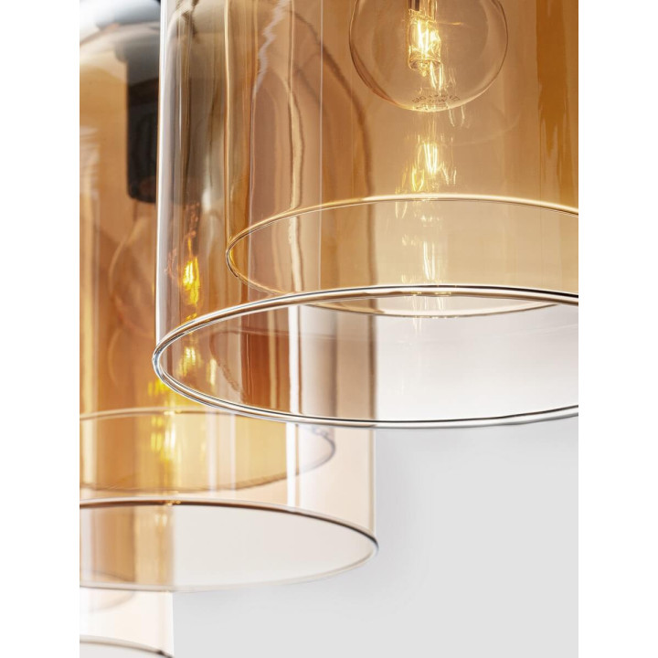 LUCES BONAO LE42641/4 triple pendant lamp with double glass