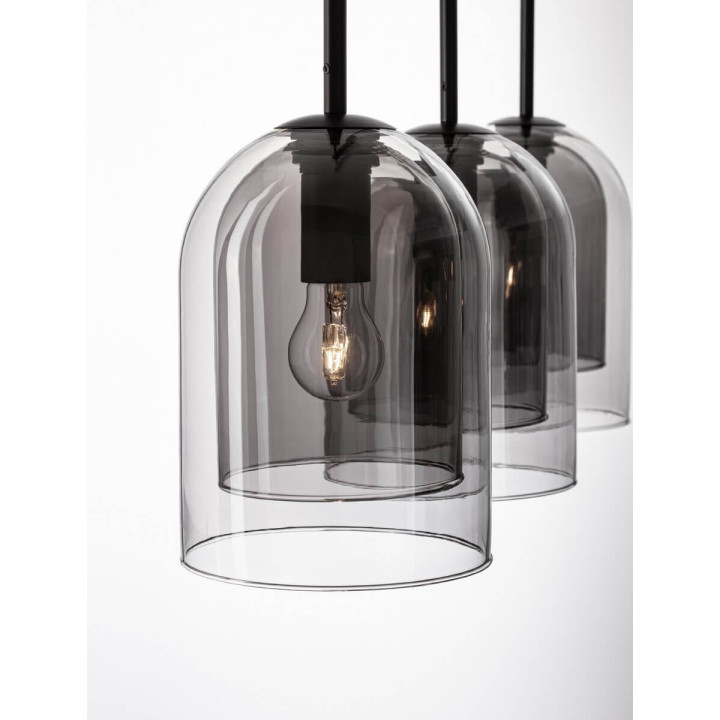 LUCES BONAO BONAO LE42641/4 potr&oacute;jna lampa wisząca z podw&oacute;jnego szkła