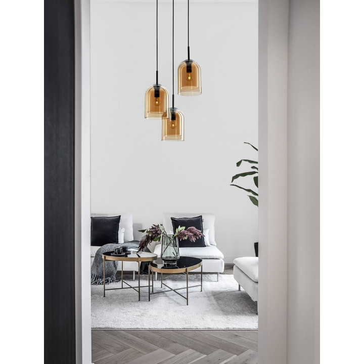 LUCES BONAO LE42640/3 3xE27 pendant lamp with double glass shades