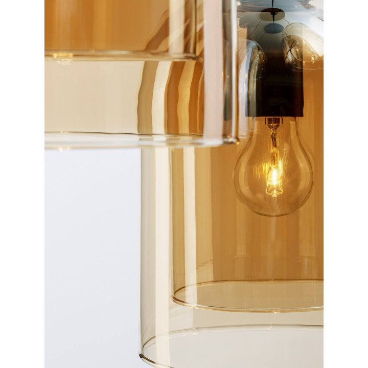 LUCES BONAO LE42640/3 3xE27 pendant lamp with double glass shades