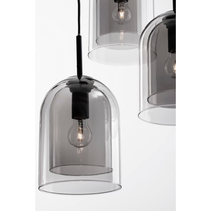 LUCES BONAO LE42640/3 3xE27 pendant lamp with double glass shades