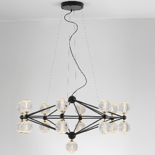 LUCES BOYA LE42740 czarna lampa wisząca kule LED 3000K