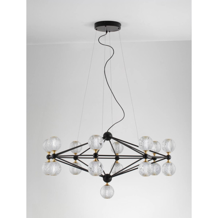 LUCES BOYA LE42740 czarna lampa wisząca kule LED 3000K
