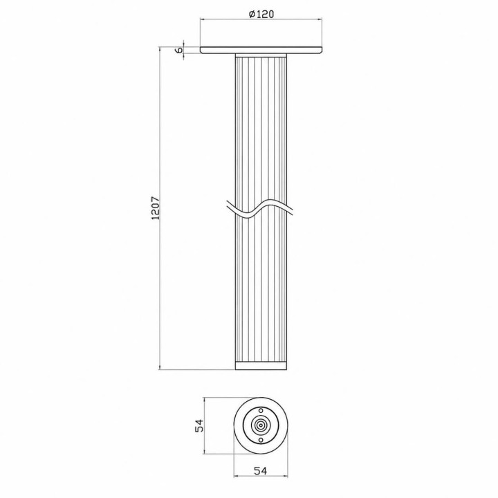 LUMEA Tube SL1093/4 pionowa lampa sufitowa rura 120cm LED 3000K, 4000K