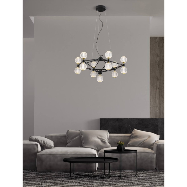 LUCES BOYA LE42739 lampa wisząca z kryształowymi kulami akrylowymi