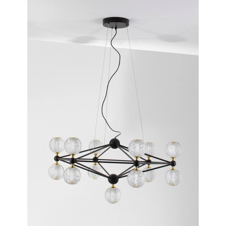 LUCES BOYA LE42739 pendant lamp with acrylic crystal spheres