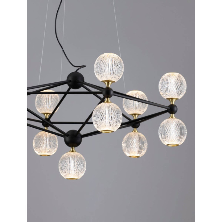 LUCES BOYA LE42739 pendant lamp with acrylic crystal spheres
