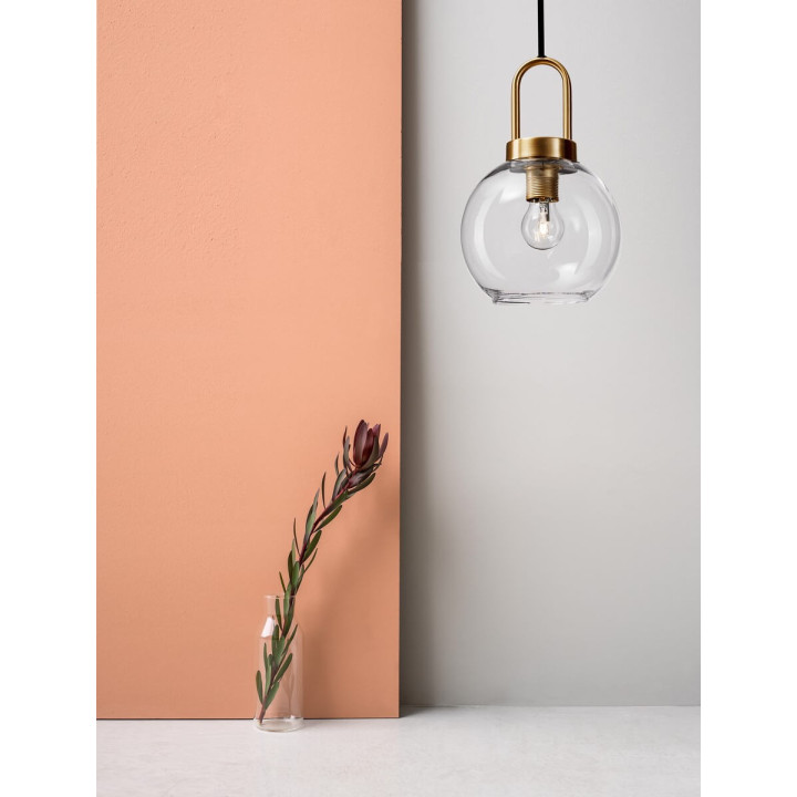 LUCES BANES LE42653 gold glass globe pendant lamp E27
