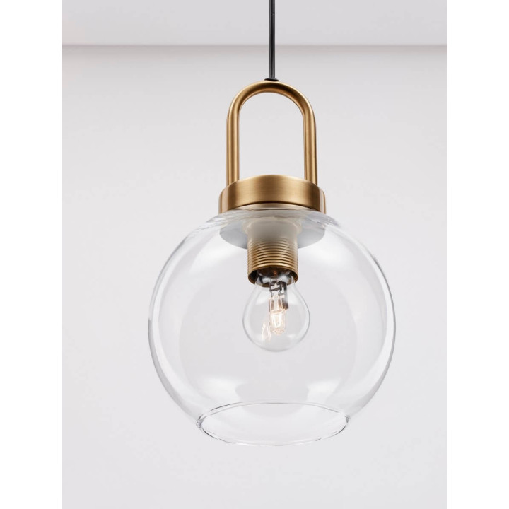 LUCES BANES LE42653 gold glass globe pendant lamp E27