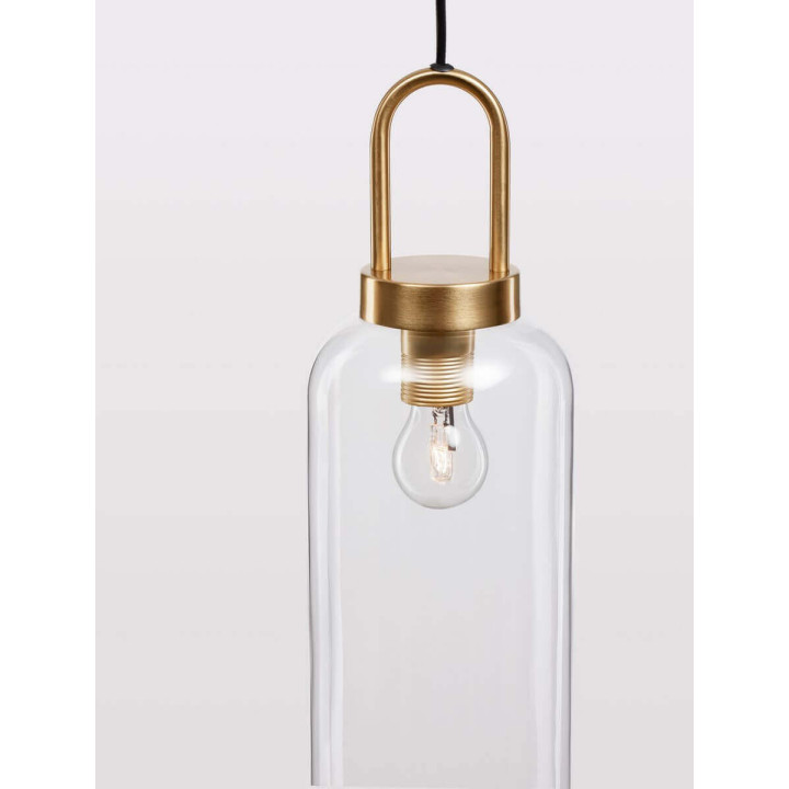 LUCES BANES LE42652 lampa wisząca E27 klosz szklana tuba