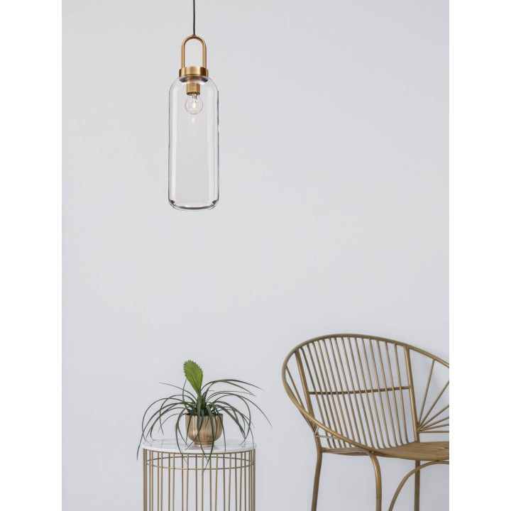 LUCES BANES LE42652 lampa wisząca E27 klosz szklana tuba