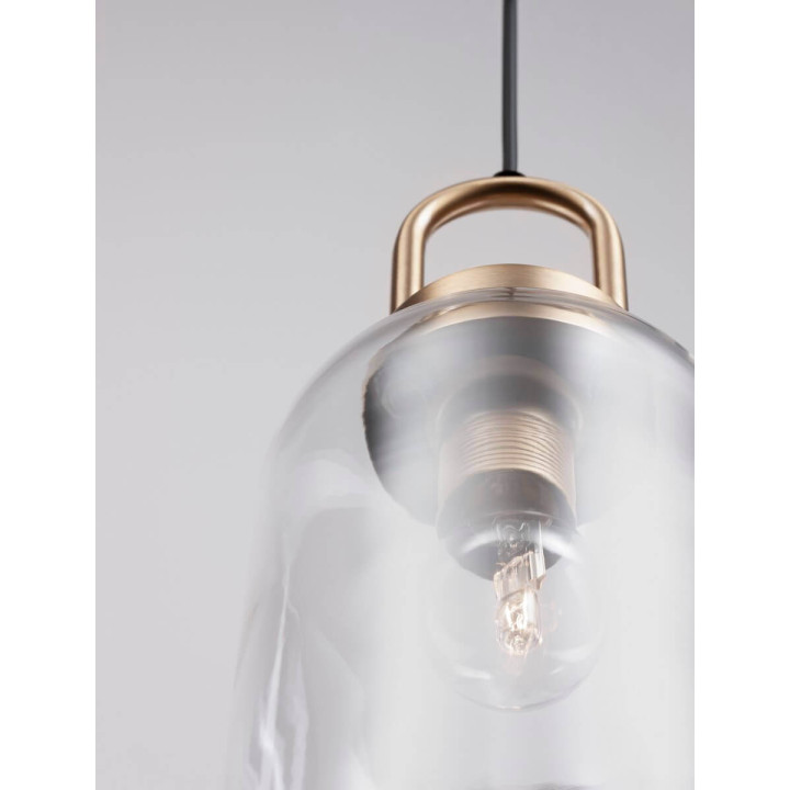 LUCES BANES LE42652 lampa wisząca E27 klosz szklana tuba