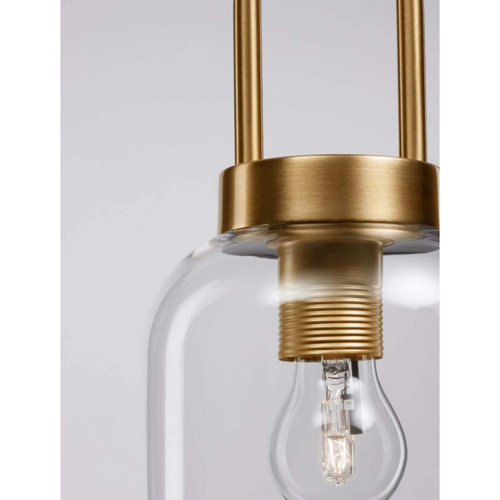 LUCES BANES LE42652 E27 pendant lamp, glass tube shade