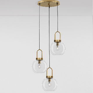 LUCES BANES LE42655 pendant lamp with 3 glass shades