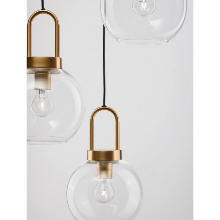 LUCES BANES LE42655 lampa wisząca z 3 szklanymi kloszami
