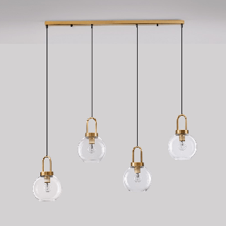 LUCES BANES LE42654 podłużna lampa wisząca 4xE27 nad st&oacute;ł i wyspę