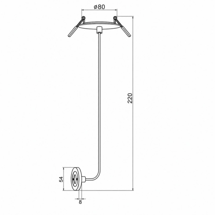 LUMEA Tube SL1102 Base recessed with 2m electric cable