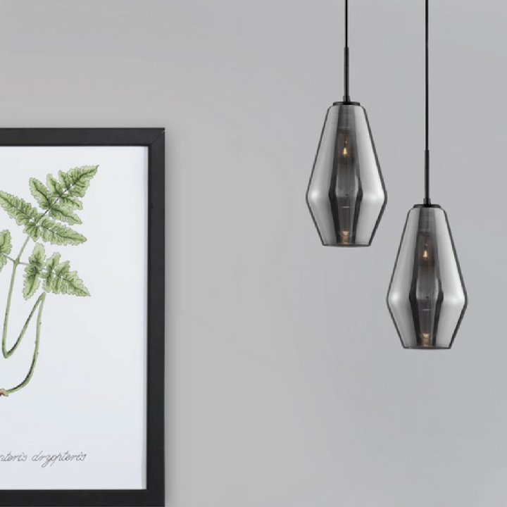 LUCES CANETE LE41938 szklana lampa wisząca E27 12W efekt lustra