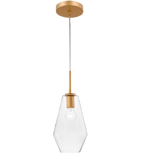 LUCES TULUA LE41796 pendant lamp, geometric transparent shade