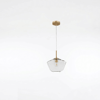 LUCES TULUA LE41794 lampa wisząca E27 12W ze szklanym kloszem, złota