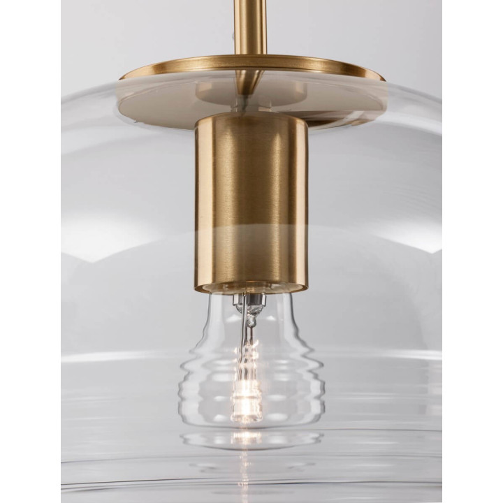 LUCES HAINA LE42645 pendant lamp, E27, fluted glass shade