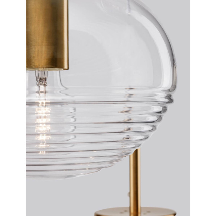 LUCES HAINA LE42646 gold pendant lamp with fluted glass shades