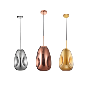 LUCES CARMEN LE41948/50/52 lampa wisząca klosz złoty, miedziany, chrom