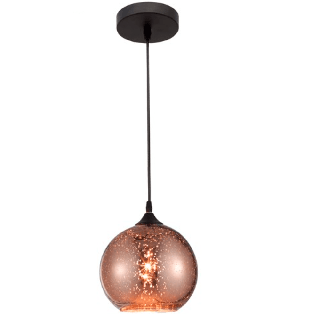 LUCES CEPEDA LE41961 pendant lamp with a spherical glass shade