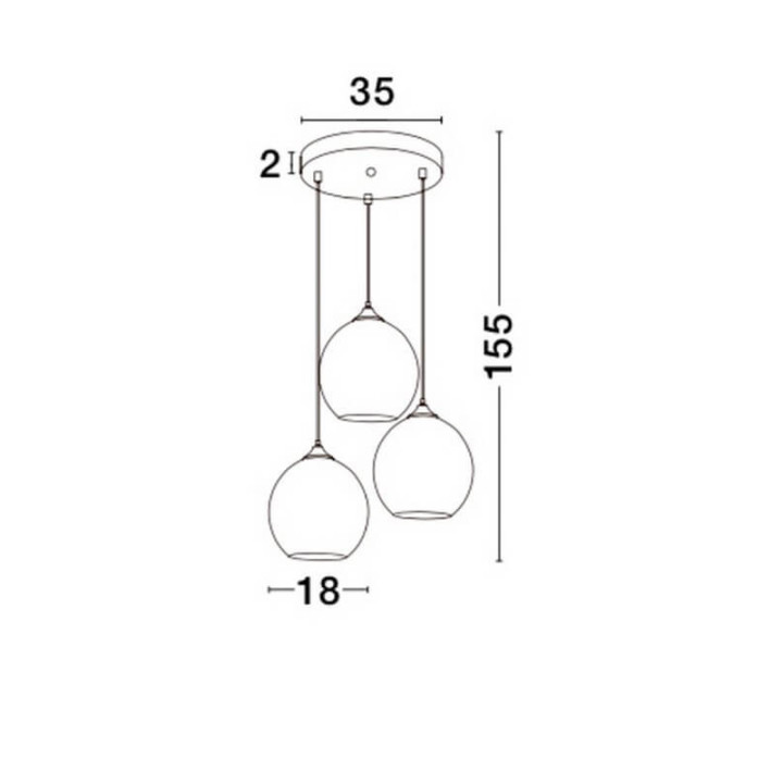LUCES CEPEDA LE41963 pendant lamp with stardust effect