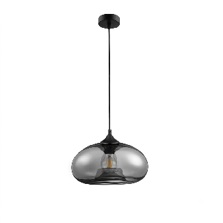 LUCES CANTOS LE41941 E27 pendant lamp with a smoked glass shade