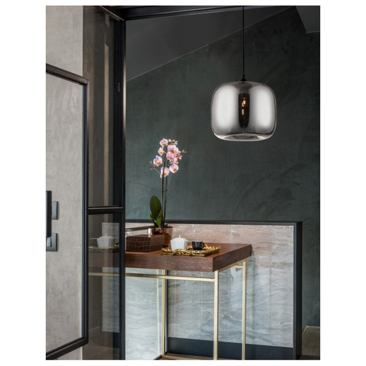 LUCES CANTOS LE41943 lampa wisząca designerski dymiony klosz E27
