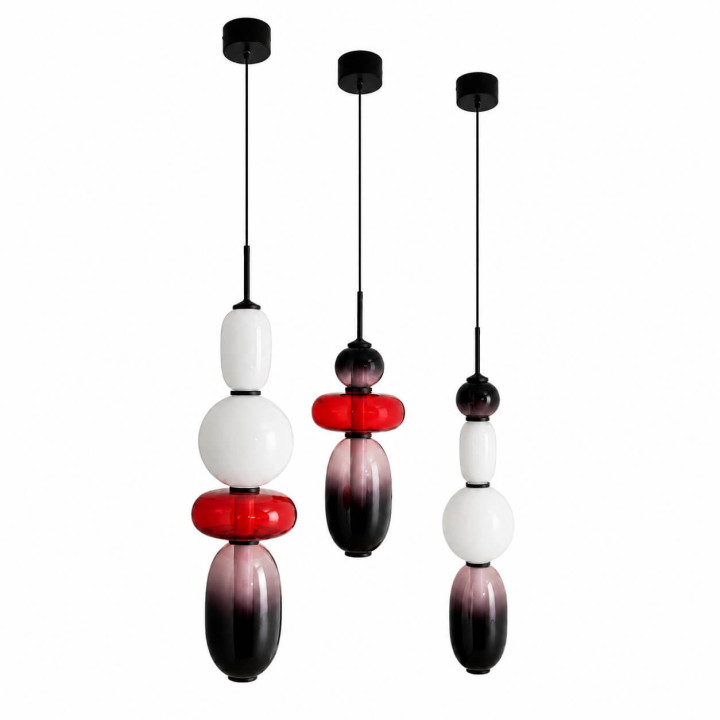 ADANI Namibia AD206 LED hanging lamp colored glass 20W