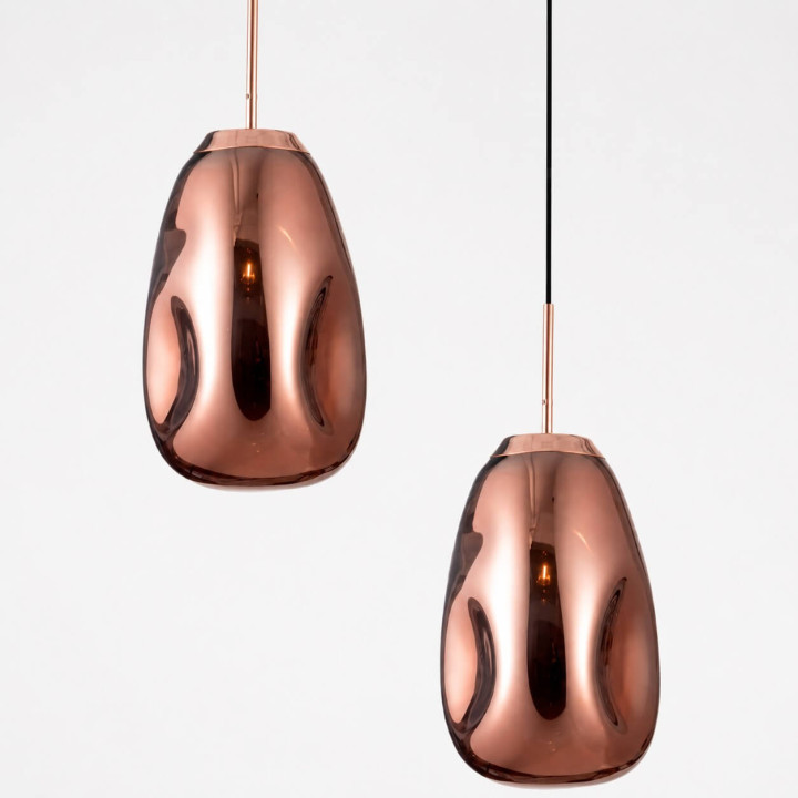 LUCES CARMEN LE41948/50/52 lampa wisząca klosz złoty, miedziany, chrom