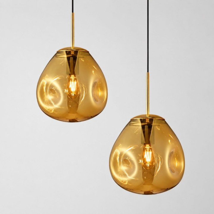 LUCES CARMEN LE41949/51/53 lampa wisząca w kolorze chromu złota miedzi