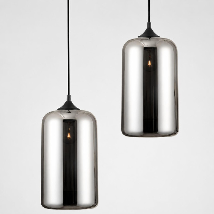 LUCES CANTOS LE41942 pendant lamp, E27, cylindrical glass shade