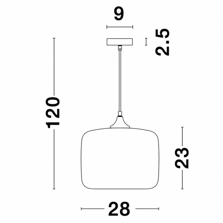 LUCES CANTOS LE41943 lampa wisząca designerski dymiony klosz E27