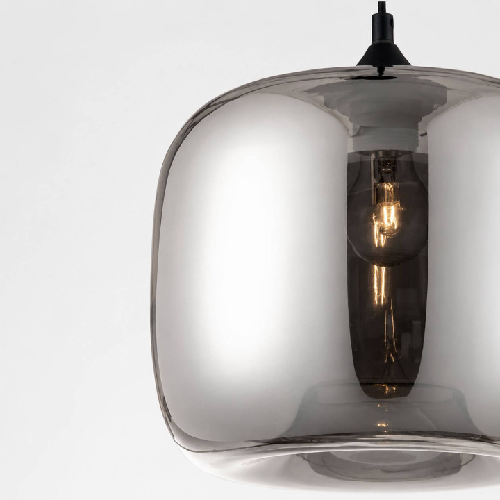 LUCES CANTOS LE41943 lampa wisząca designerski dymiony klosz E27