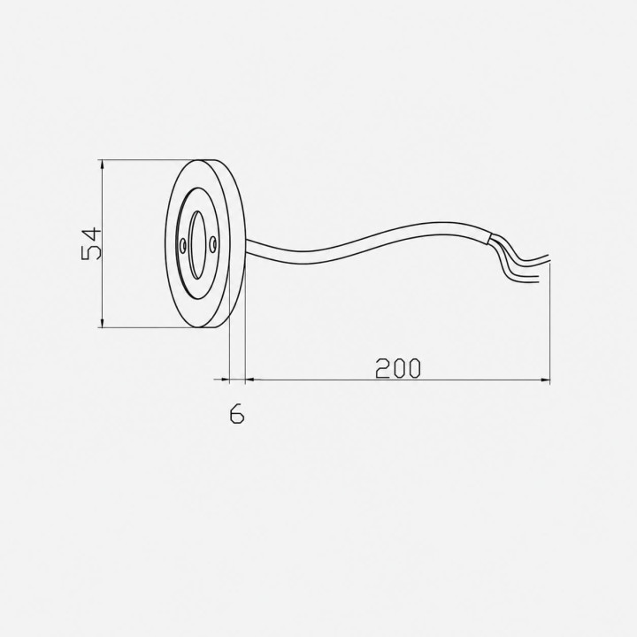LUMEA Tube SL1101 czarna rozeta ścienna + kabel 20cm