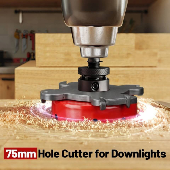 SLED 54017 75mm Hole Saw with Recess Cutter for Trimless Lighting Fixtures