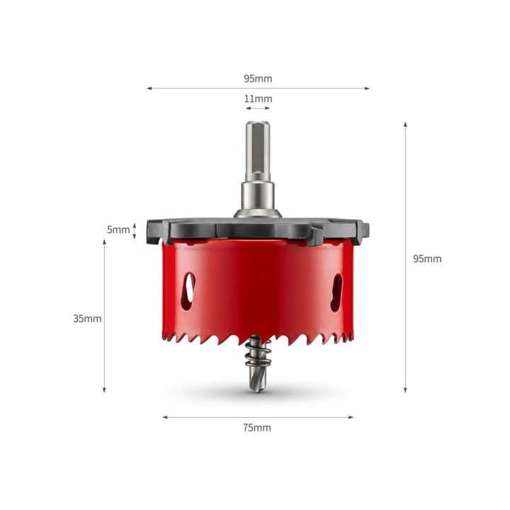 SLED 54017 75mm Hole Saw with Recess Cutter for Trimless Lighting Fixtures