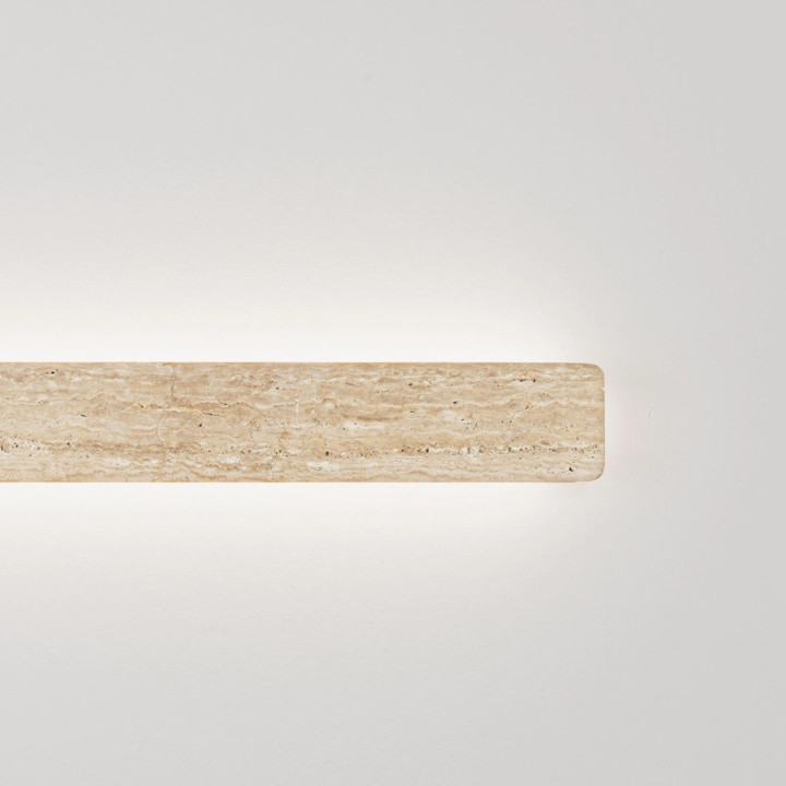 LUCES ALYSSA 60cm Linear LED Wall Lamp 3000K in Natural Beige Travertine