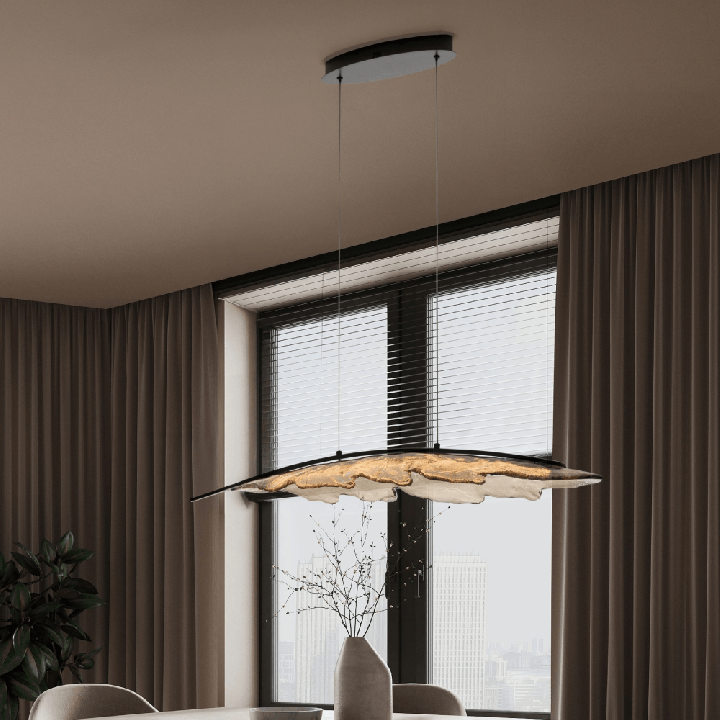 LUCES AMADO podłużna lampa wisząca LED 3000K szkło artystyczne