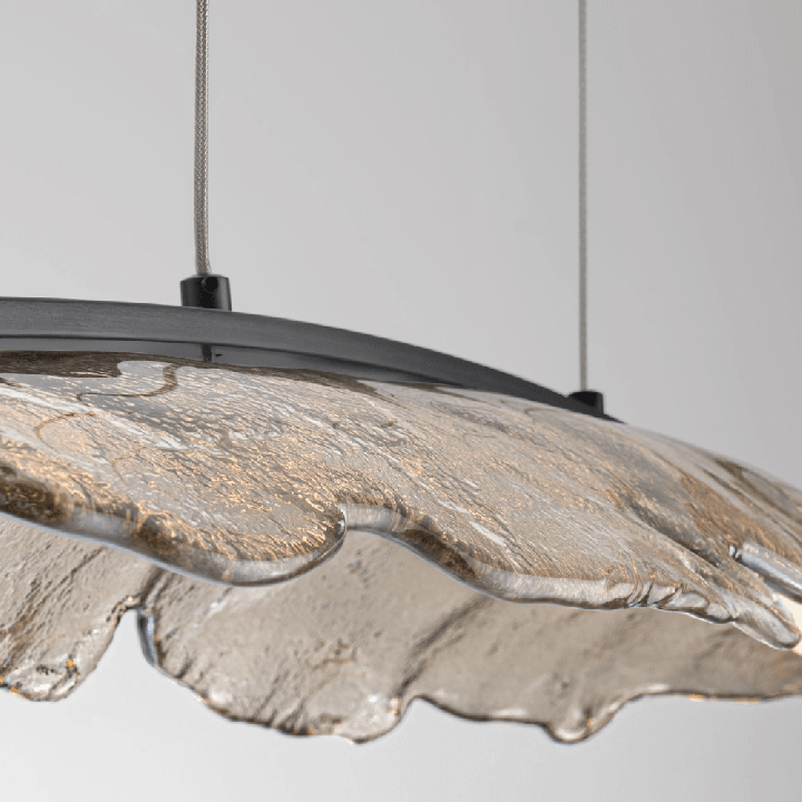 LUCES AMADO podłużna lampa wisząca LED 3000K szkło artystyczne