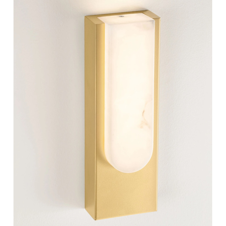 LUCES LESTER kinkiet LED 13W z alabastru złoty, czarny 30cm 3000K
