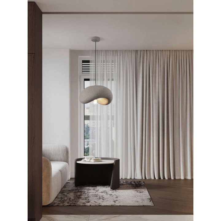 LUCES BAMBEL modna lampa wisząca 1xE27 biały, szary, teraktota