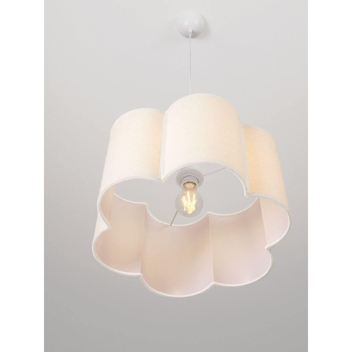 LUCES BLOOSY linen and metal pendant lamp &ndash; available in 3 colors