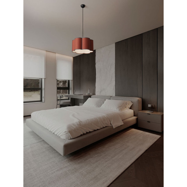 LUCES BLOOSY linen and metal pendant lamp &ndash; available in 3 colors