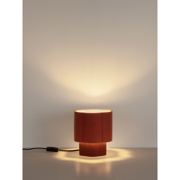 LUCES BLOOSY table lamp with linen shade &ndash; grey, beige, terracotta