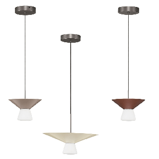 LUCES BARIS lampa wisząca LED szkło i metal, modne kolory i 2 rozmiary
